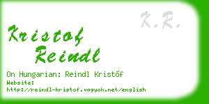 kristof reindl business card