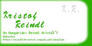 kristof reindl business card